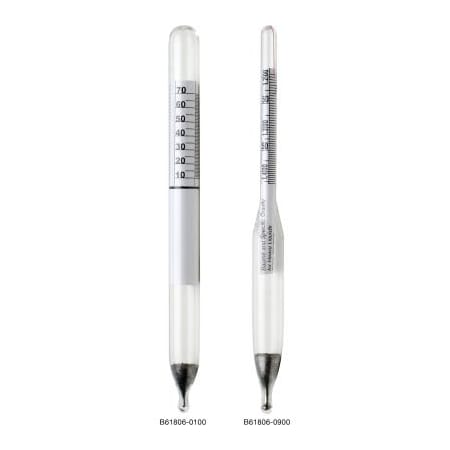 Bel-Art H-B DURAC 1.000/2.000 Specific Gravity and 0/70 Degree Baume Dual Scale Hydrometer 618060500